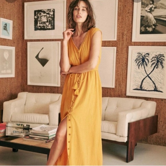 Sezane Cecilia Dress in Honey - Picture 4 of 10